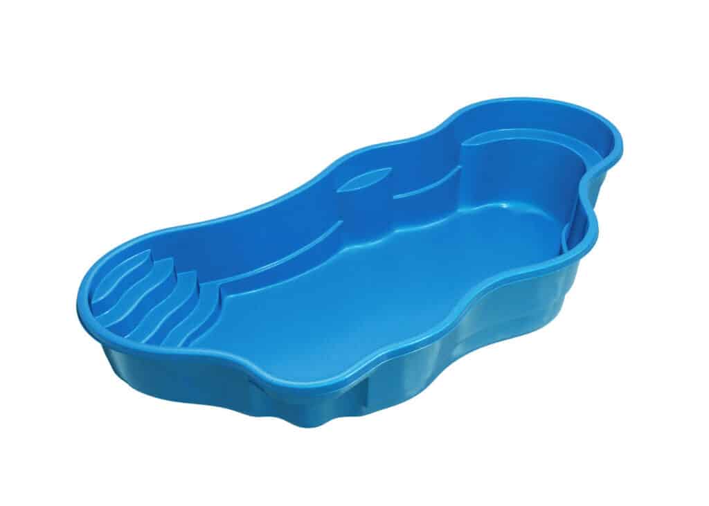 A blue plastic ice cream mold shaped like a foot, featuring several sections for different flavors or types of ice cream.